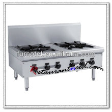 K228 Stainless Steel Backsplash 2 Burner Gas Stove